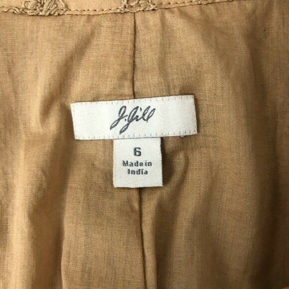 J. Jill Tan Floral Embroidered Jacket - Picture 5 of 5